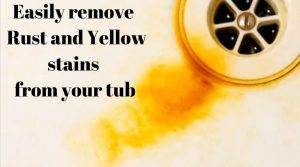 Easily remove Rust and Yellow stains from hot tub