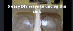 How to unclog a double kitchen sink drain with standing water
