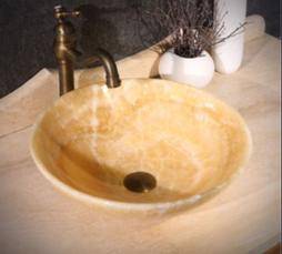 Onyx natural stone bathroom sink