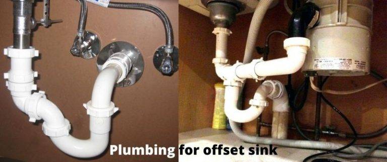 offset kitchen sink drain for 24 inc