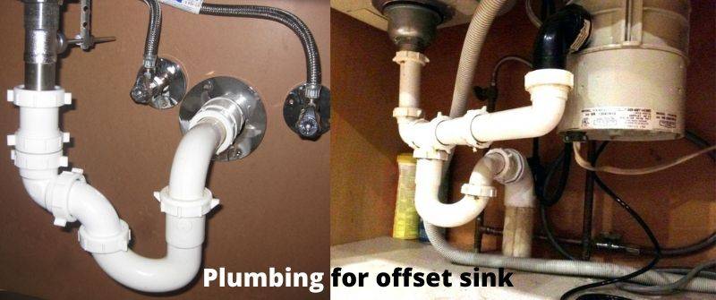 Installing plumbing for offset kitchen sink