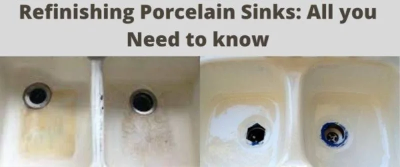Refinishing porcelain sinks